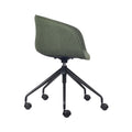 Pixel Tub Chair in Charcoal or Olive fabric with ribbed stitching, 5-star base, and gas lift for adjustable comfort.
