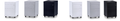 Image showing Mobile Steel Pedestals in all 3 colors - white, silver and black