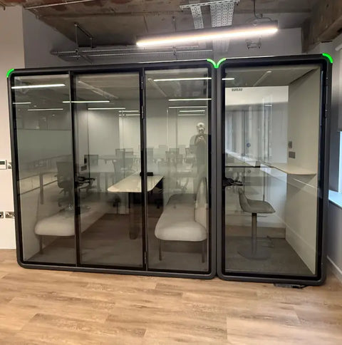 Bureau Quad+ Acoustic Booth | Compact, Accessible 4 Person Meeting Pod