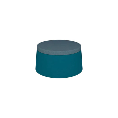 Robot 900 ottoman with a modern square design, upholstered in custom fabric, featuring FSC timber construction and high-density foam,ideal for educational, office, and breakout spaces.