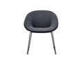 Vista Tub chair upholstered in black premium Sunday fabric with matching Pantone base, ideal for office or lounge areas
