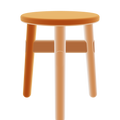 Okidoki stool 3D view