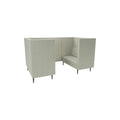 Quiet 75 High Back Booth with black alloy legs and high-density foam, shown in a modern office setting for breakout or lounge use.