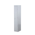 Single-door steel locker with ventilation louvre, and secure key lock