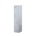 Step door steel locker with ventilation holes, secure locking system, and 20kg shelf capacity, ideal for personal storage