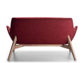 Aquila Two Low Back Lounge with timber base, two-seater lounge back view