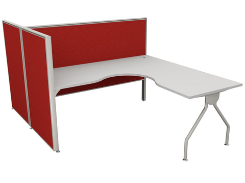 Aero 55 Screen System attached to a desk