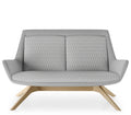 Aquila Two Low Back Lounge with timber base, two-seater lounge