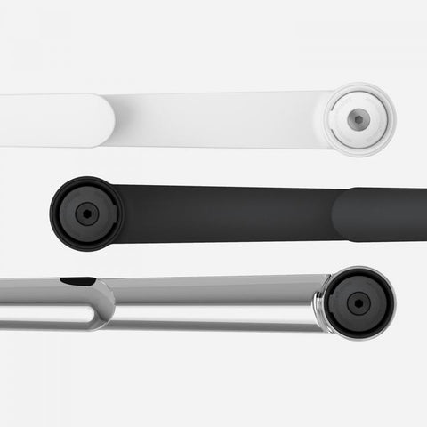 C. ME Triple Monitor Arm clamps in white, black and silver colors