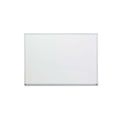 A rectangular porcelain whiteboard with aluminum C channel frame.