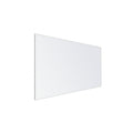 A rectangular slimline porcelain whiteboard with anodised aluminium frame.