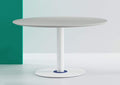 Disc Base Juno table in white 