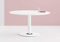 Disc Base Juno table in white 