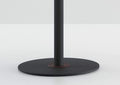 Close up of Disc Base Juno table base in black