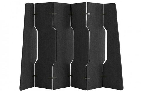 ECHOPANEL room divider in charcoal color, composed of 6 foldable panels.