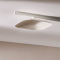 Ceiling installation of Fuji Roku square beige acoustic tiles 