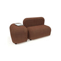 Moonbi Modular Lounge in brown, featuring 2 rounded modular pieces