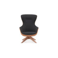 Solid dual color Queen Armchair with star-shaped legs, elegant accent chair for living rooms or offices