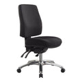 Buro black high-back office chair with a gas lift, height-adjustable back and seat