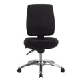 Buro black high-back office chair with a gas lift, height-adjustable back and seat