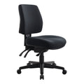 Buro black mid-back office chair with a gas lift, height-adjustable back and seat