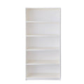 A white standard office bookcase with four shelves