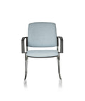 Titan II Sled Base upholstered chair with armrests, front view
