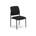 A black upholstered Titan II 4 Leg Chair suitable for training and dining rooms.