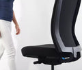 Buro mentor black upholstered office chair side angle