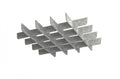 A piece of grey color acoustic ceiling panel
